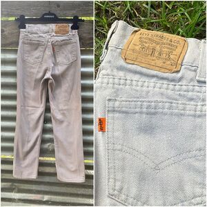 Authentic VTG 80s Gray Levis Orange Tab High Waist Jeans Size 14 Juniors/Youth
